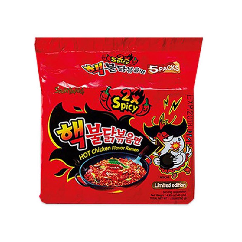 Samyang Buldak 2X Spicy 5-pack – extra pittige Koreaanse noedels