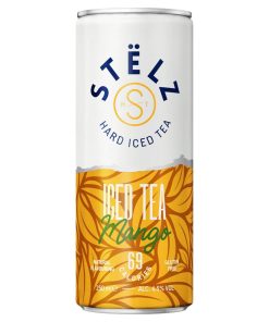 Stëlz Hard Iced Tea Mango 25cl – tray 12 hard seltzer blikjes