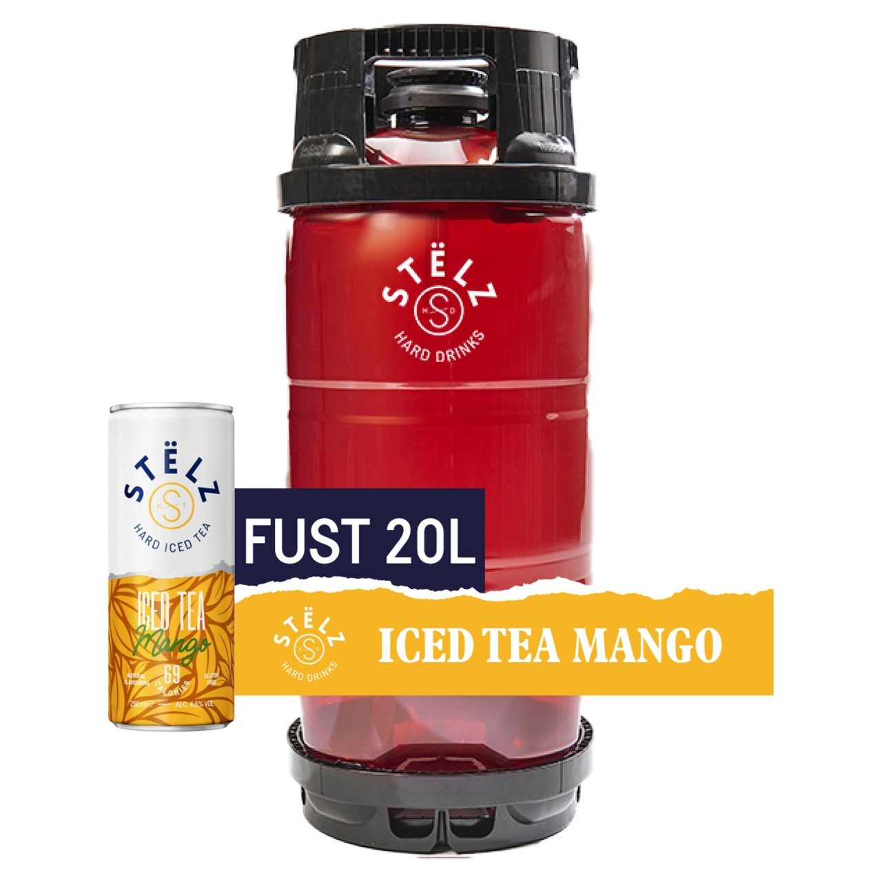 Stëlz Hard Iced Tea Mango fust 20 liter