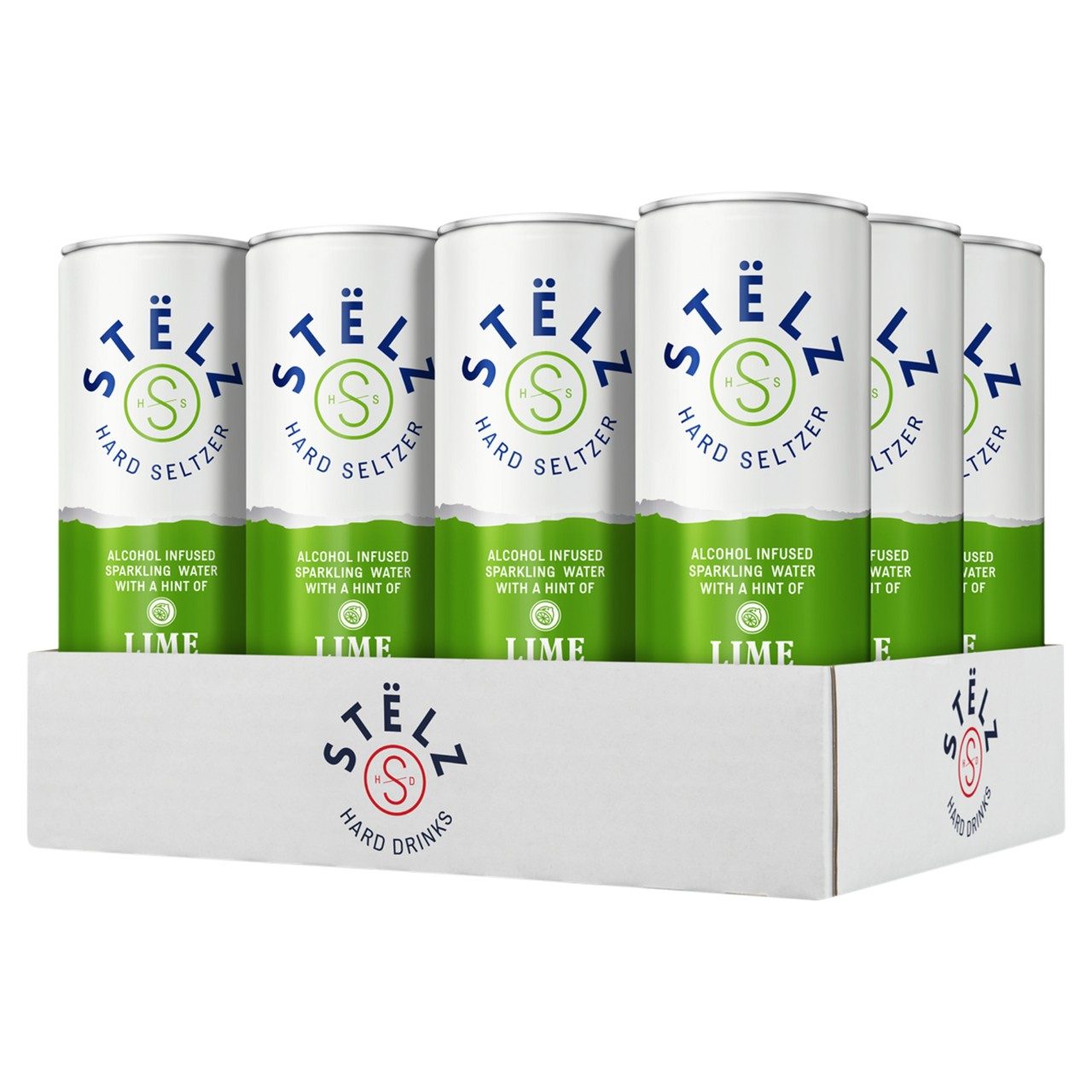 Stëlz Lime Hard Seltzer Tray 12 blikjes 25cl