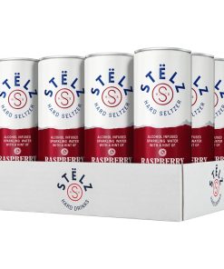 Stëlz Raspberry 25cl hard seltzer – tray 12 blikjes