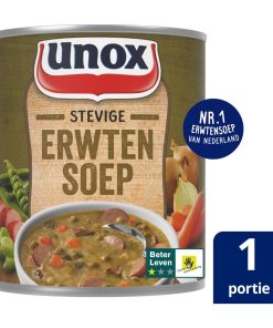Unox Stevige Erwten Soep blik 30cl tray 12 stuks voor 1 portie