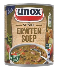 Unox Stevige Erwten Soep blik 80cl tray 12 stuks