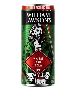 William Lawson’s Cola Blikjes 25cl premix tray 24 stuks