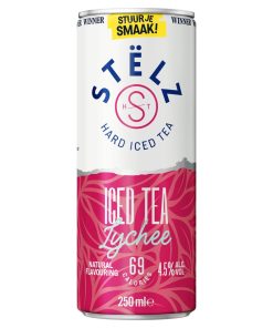 Stëlz Hard Iced Tea Lychee Blikjes 25cl Tray 12 Stuks