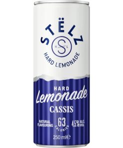 Stëlz Hard Lemonade Cassis Blikjes 25cl Tray 12 Stuks