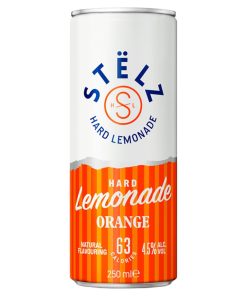 Stëlz Hard Lemonade Orange Blikjes 25cl Tray 12 Stuks