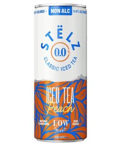 Stëlz Iced Tea Peach 0.0% Blikjes 25cl Tray 12 Stuks