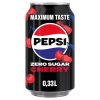 Pepsi Zero Sugar Cherry Blikjes 33cl Tray 24 Stuks