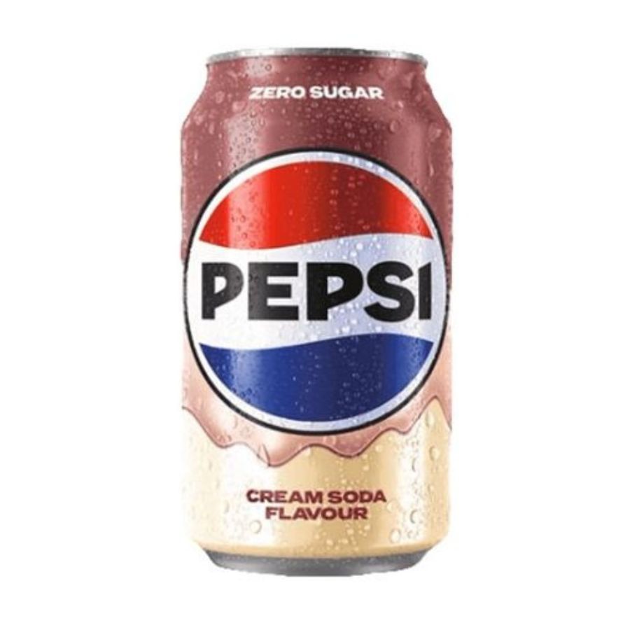 Pepsi Cream Soda Flavour ZERO Blikjes 33cl Tray 12 Stuks