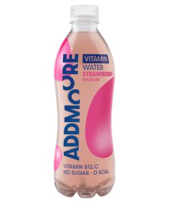 Addmoore Electrolyte Water Strawberry PET flesjes 50cl tray 12 stuks sportwater