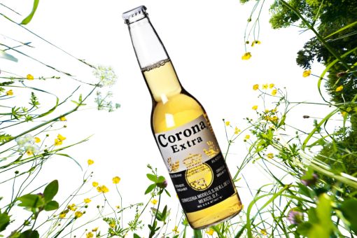Corona bier flesjes ijskoud tijdens warme zomerdag